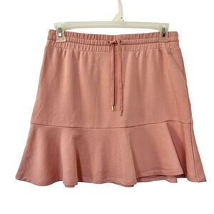 Lauren Ralph Lauren French‎ Terry Mini Skirt Size M Rose Pink Preppy Tennis NEW
